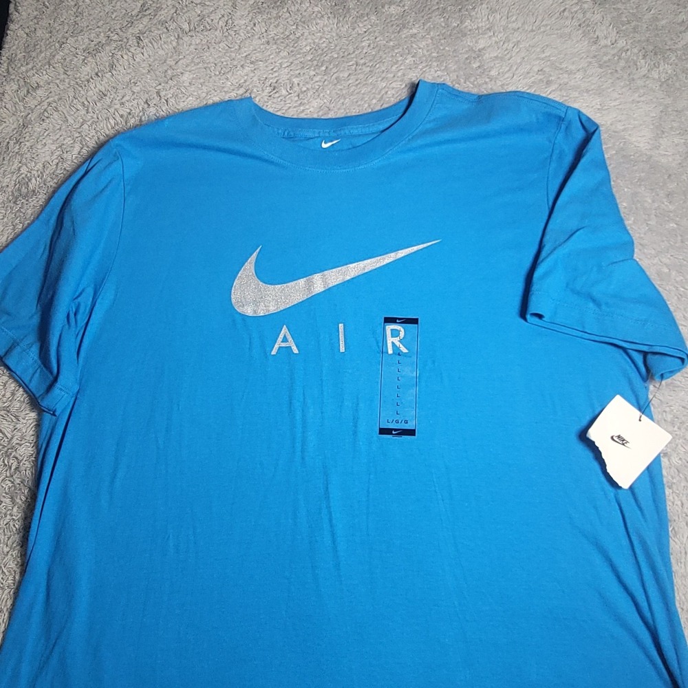 NIKE AIR THE LIGHT TEE BLUE/WHITE T-SHIRT SIZE LARGE